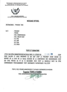 RDC : La conférence des Gouverneurs à Bandundu-ville reportée 1 IMG 20251130 WA0003